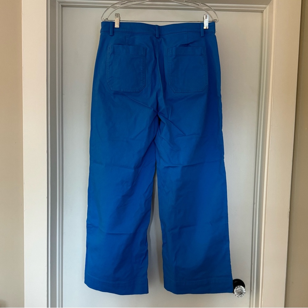 J. Crew Factory royal blue wide leg chino pants sz 12 - Picture 2 of 2